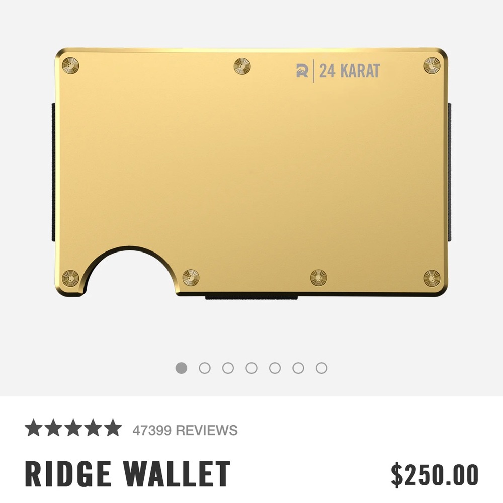 24K Gold Ridge wallet bundle